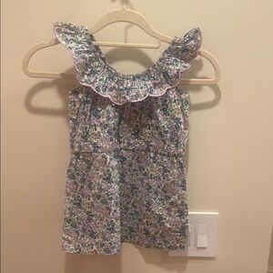 BISBY Floral Ruffle kids Sleeveless romper